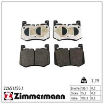 Stabdžių trinkelių rinkinys, diskinis stabdys ZIMMERMANN 22651.155.1