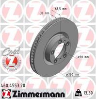 Stabdžių diskas ZIMMERMANN 460.4553.20