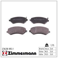Stabdžių trinkelių rinkinys, diskinis stabdys ZIMMERMANN 23638.185.1