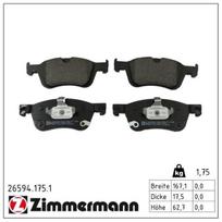 Stabdžių trinkelių rinkinys, diskinis stabdys ZIMMERMANN 26594.175.1