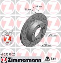 Stabdžių diskas ZIMMERMANN 460.1570.20