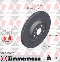 Stabdžių diskas ZIMMERMANN 550.5600.20