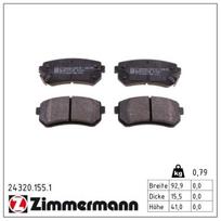 Stabdžių trinkelių rinkinys, diskinis stabdys ZIMMERMANN 24320.155.1
