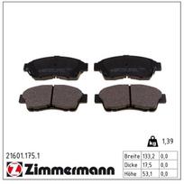 Stabdžių trinkelių rinkinys, diskinis stabdys ZIMMERMANN 21601.175.1