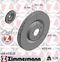 Stabdžių diskas ZIMMERMANN 460.4515.20