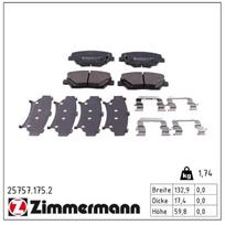 Stabdžių trinkelių rinkinys, diskinis stabdys ZIMMERMANN 25757.175.2