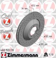 Stabdžių diskas ZIMMERMANN 460.1551.70