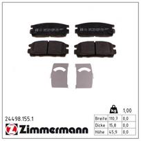 Stabdžių trinkelių rinkinys, diskinis stabdys ZIMMERMANN 24498.155.1