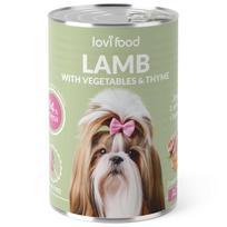 Lovi Food Ėriena su Daržovėmis - šlapias šunų maistas su ėriena, daržovėmis ir čiobreliais