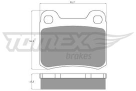 Stabdžių trinkelių rinkinys, diskinis stabdys TOMEX Brakes 10-371