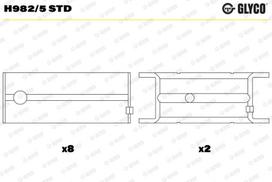 Alkūninio veleno indėklas GLYCO H982/5 STD