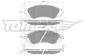 Stabdžių trinkelių rinkinys, diskinis stabdys TOMEX Brakes 11-80