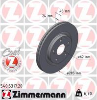 Stabdžių diskas ZIMMERMANN 540.5317.20