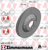 Stabdžių diskas ZIMMERMANN 460.4528.75