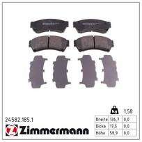 Stabdžių trinkelių rinkinys, diskinis stabdys ZIMMERMANN 24582.185.1