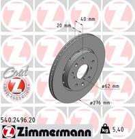 Stabdžių diskas ZIMMERMANN 540.2496.20