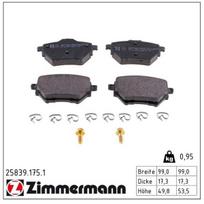 Stabdžių trinkelių rinkinys, diskinis stabdys ZIMMERMANN 25839.175.1