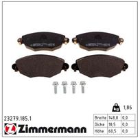 Stabdžių trinkelių rinkinys, diskinis stabdys ZIMMERMANN 23279.185.1