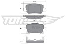 Stabdžių trinkelių rinkinys, diskinis stabdys TOMEX Brakes 17-21