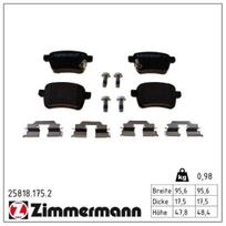 Stabdžių trinkelių rinkinys, diskinis stabdys ZIMMERMANN 25818.175.2