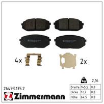 Stabdžių trinkelių rinkinys, diskinis stabdys ZIMMERMANN 26493.175.2