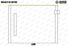 Skirstomojo veleno įvorės GLYCO N147/5 STD