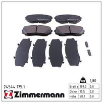 Stabdžių trinkelių rinkinys, diskinis stabdys ZIMMERMANN 24544.175.1