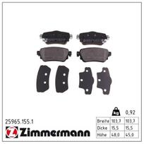 Stabdžių trinkelių rinkinys, diskinis stabdys ZIMMERMANN 25965.155.1