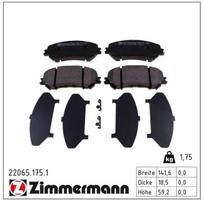 Stabdžių trinkelių rinkinys, diskinis stabdys ZIMMERMANN 22065.175.1
