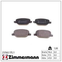 Stabdžių trinkelių rinkinys, diskinis stabdys ZIMMERMANN 23760.175.1