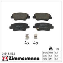 Stabdžių trinkelių rinkinys, diskinis stabdys ZIMMERMANN 26543.155.2