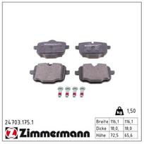 Stabdžių trinkelių rinkinys, diskinis stabdys ZIMMERMANN 24703.175.1