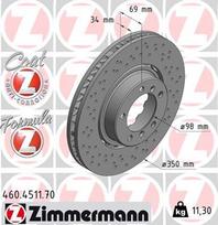 Stabdžių diskas ZIMMERMANN 460.4511.70