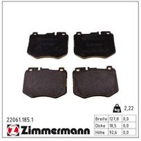 Stabdžių trinkelių rinkinys, diskinis stabdys ZIMMERMANN 22061.185.1
