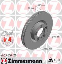 Stabdžių diskas ZIMMERMANN 460.4554.20
