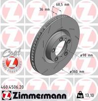 Stabdžių diskas ZIMMERMANN 460.4506.20