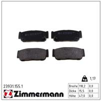 Stabdžių trinkelių rinkinys, diskinis stabdys ZIMMERMANN 23931.155.1