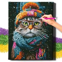 Deimantinė mozaika 5D Diamond Painting Oh Art! Kačiukas, 40x50 cm