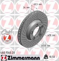 Stabdžių diskas ZIMMERMANN 460.1560.20