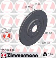 Stabdžių diskas ZIMMERMANN 285.3547.20