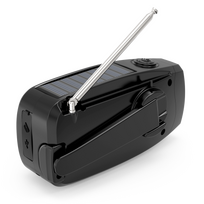S80 radijo imtuvas STREETZ su alkūniniu velenu, saulės baterija, juodas / S80-BLK / 6612138|S80-BLK