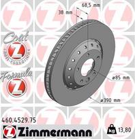 Stabdžių diskas ZIMMERMANN 460.4529.75