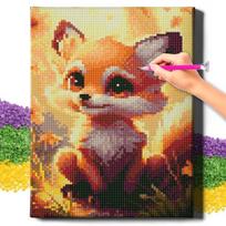 Deimantinė mozaika 5D Diamond Painting Oh Art! Lapė, 20x30 cm