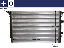 Radiatorius, variklio aušinimas MAHLE CR 2032 000S