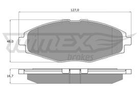 Stabdžių trinkelių rinkinys, diskinis stabdys TOMEX Brakes 10-80