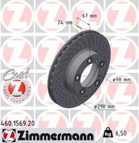 Stabdžių diskas ZIMMERMANN 460.1569.20