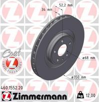 Stabdžių diskas ZIMMERMANN 460.1552.20