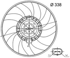 Ventiliatorius, radiatoriaus MAHLE CFF 33 000S