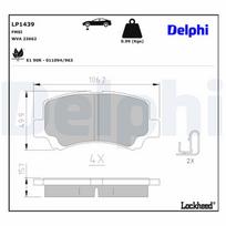 Stabdžių trinkelių rinkinys, diskinis stabdys DELPHI LP1439