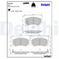 Stabdžių trinkelių rinkinys, diskinis stabdys DELPHI LP2150